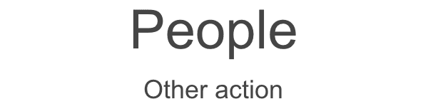 Personnes Autres actions