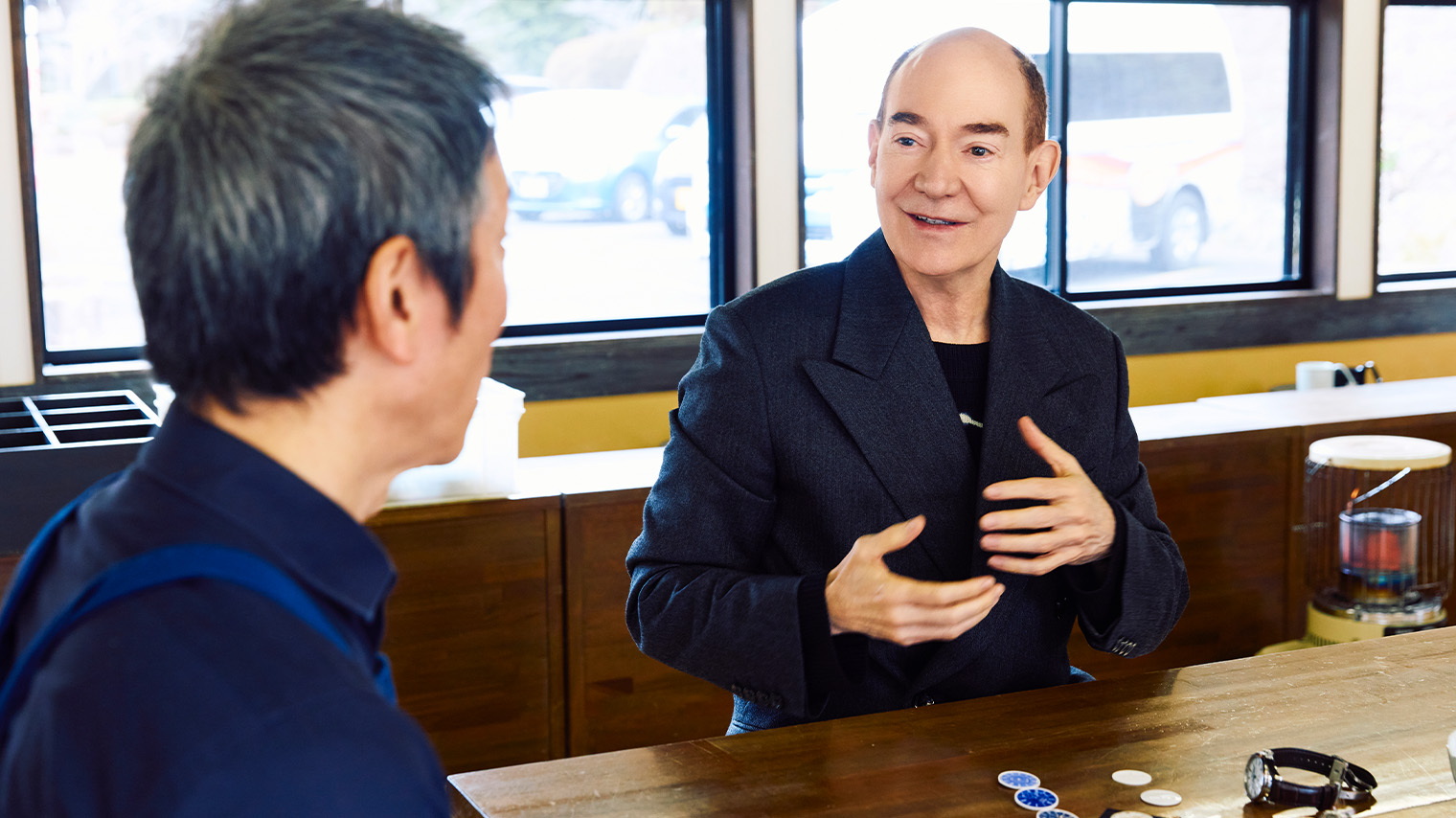 Foto de Hiroyuki Hashiguchi y Robert Campbell