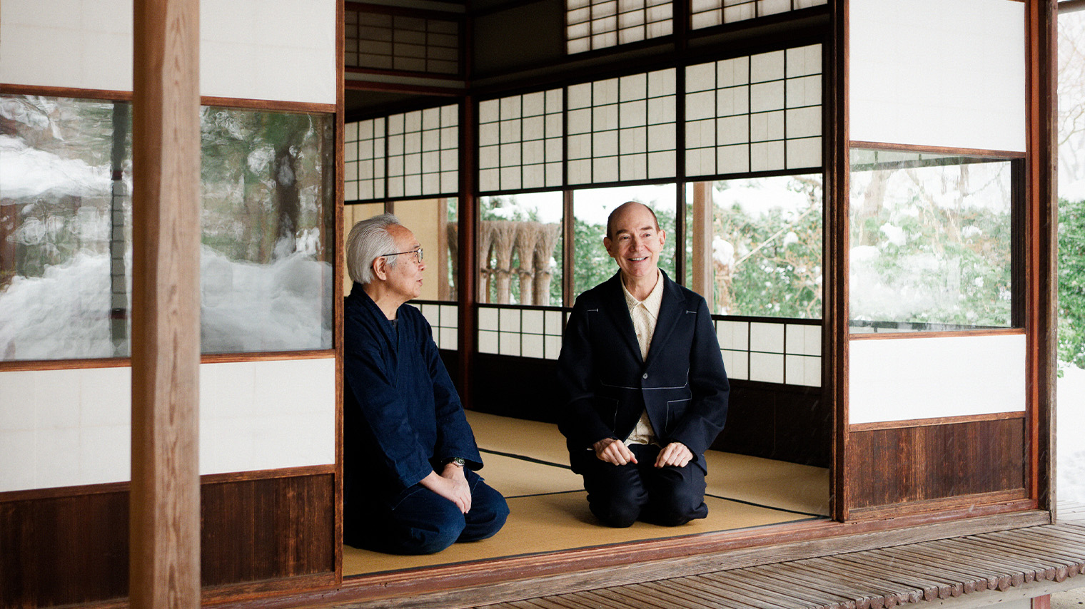 Foto Isshu Tamura y Robert Campbell